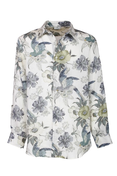 Shop ETRO  Shirt: Etro linen shirt.
Linen shirt decorated with an all-over print.
Cuffs with double button.
Regular fit.
Composition: 100% Linen.
Made in Italy.. MRIC0012 99SA328-X0830